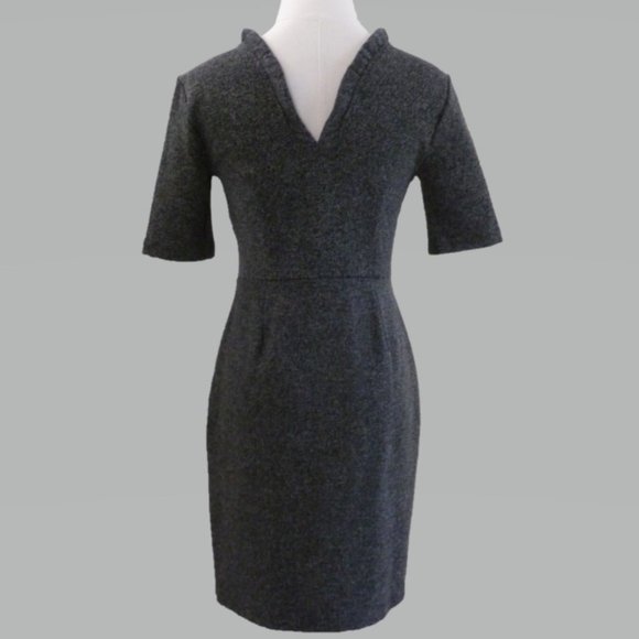 Ann Taylor 4P Black Dress with Ruffle Collar - Picture 2 of 4